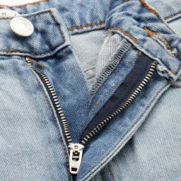 Forever 21 Blue Cotton Mid Rise Shorts image 5