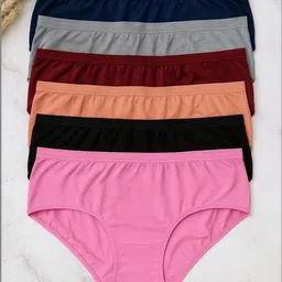 FiveFlag Pack Of 6 Combed Cotton Hipster Briefs-picture-33