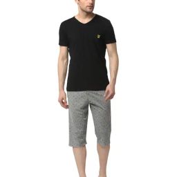 Vimal Jonney Black & Grey Printed T-Shirt & Capris-image-42