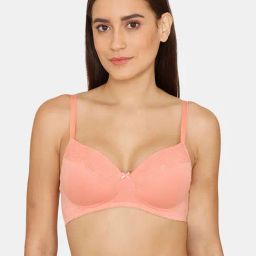 Zivame Orange Non Wired Padded T-Shirt Bra-picture-3
