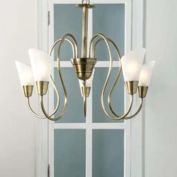 Fos Lighting 'Modern' Golden & Transparent Brass Antique Cone-Shaped Chandelier - Set of 1-picture-15