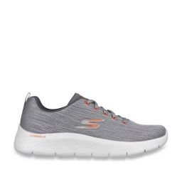 Skechers Men's GO WALK FLEX Grey Orange Walking Shoes-picture-7