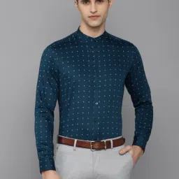 Louis Philippe Navy Slim Fit Printed Shirt-picture-31