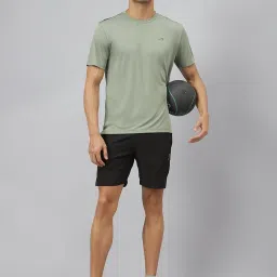 ALCIS Light Olive Drytech Anti-Static Slim Fit Round Neck Running T-Shirt image 5