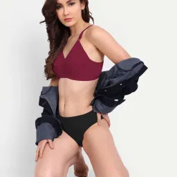 fims FIMS: Fashion is my Style White & Maroon Everyday Bras - Pack Of 2 image 5