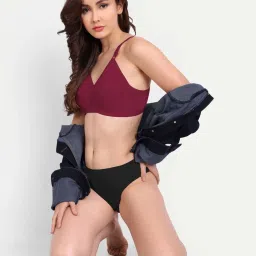 fims FIMS: Fashion is my Style Beige & Maroon Everyday Bras - Pack Of 2 image 5