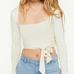 Forever 21 White Regular Fit Top image 5