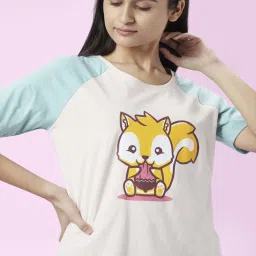 Dreamz by Pantaloons White Sage Green Cotton Graphic Print Top Pyjama Set image 5