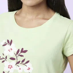 YU by Pantaloons Green Cotton Graphic Print Top Pyjama Set image 5