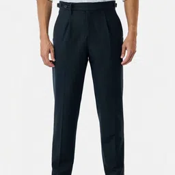 Snitch Men Textured Wrinkle Free Pleated Trousers image 5