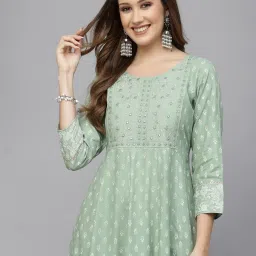 Stylum Green Embroidered Anarkali Kurta image 5