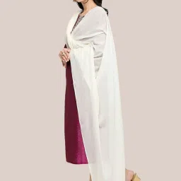 Dupatta Bazaar Off White Cotton Dupatta image 3