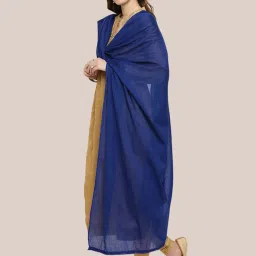 Dupatta Bazaar Royal Blue Cotton Dupatta image 3