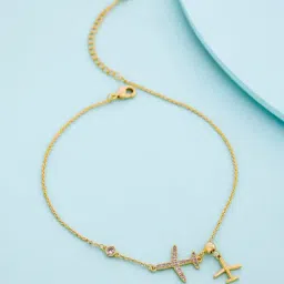 Kushal's Fashion Jewellery White Gold Polished Trendy Anklets for Women-picture-15