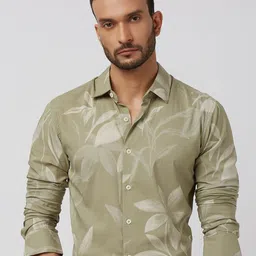 Mufti Men Spread Collar Cotton Slim Fit Casual Shirt-picture-41