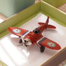 Pure Home and Living Red Metal Decorative Vintage Plane-picture-7