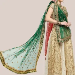 Dupatta Bazaar Green Zari Work Dupatta image 2
