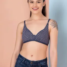 Clovia Navy Non Wired Non Padded Half Coverage Bra-image-49