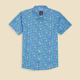 Allen Solly Boys Blue Print Casual Shirt-image-71