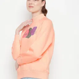 MADAME Peach Fleece Graphic Print Sweatshirt image 3