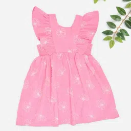 Pantaloons Junior Girls Sachet Pink Printed Dress-picture-24