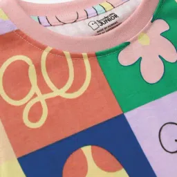 The Souled Store Girls Multicolor Cotton Printed Regular Dress image 4