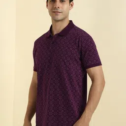 Allen Solly Men Printed Polo Collar Pockets T-shirt image 2