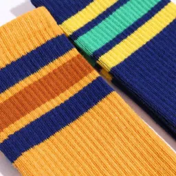 Thela Gaadi Unisex Pack Of 2 Calf Length Stripes Socks image 3