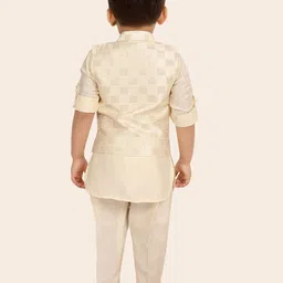 Ethniks Neu-Ron Boys Solid Kurta with Pyjama & Nehru Jacket image 4