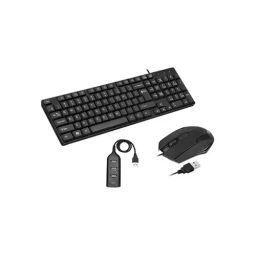 ENTER Pinnacle Pro Wired Keyboard, Cursor Wired Mouse & U4P USB Hub Combo Set (Black)-picture-48