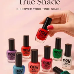NOY Set Of 6 Quick Dry Long Lasting Glossy Nail Polish - 6 ml Each image 2