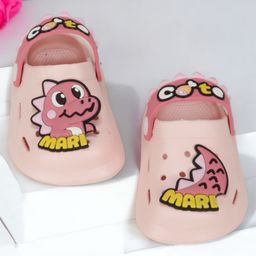 Lil Lollipop Dinosaur Applique Detailed Anti Slip Slingback Clogs - Pink-picture-33