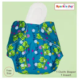 Sparkle Joy Reusable Cloth Diapers Cotton Adjustable Size Multicolor With Insert Pad-picture-16