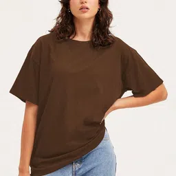 Genzy Women Drop-Shoulder Sleeves Pockets T-shirt-image-31
