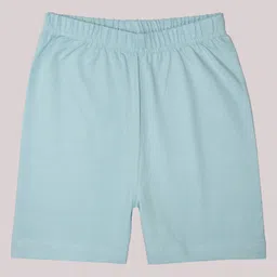 Kiddopanti Pack Of 3 Solid Cycling Shorts - Ice Blue image 3