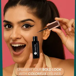 COLORFLIX Ultra-Fine Waterproof Eyeliner- 4 ml- Dark Black image 3