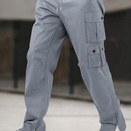 R.Code by The Roadster Life Co. Men High-Rise Cotton Cargos Trousers-picture-37