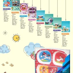 Servewell Mickey Multicolor Melamine Rectangle Kids 3Pcs Dinner Set image 5
