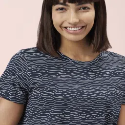 Dreamz by Pantaloons Navy Cotton Printed T-Shirt image 5