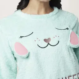 Dreamz by Pantaloons Blue Printed Winter Top image 5