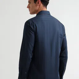 Arrow Manhattan Slim Fit Vertical Striped Pure Cotton Formal Shirt image 2