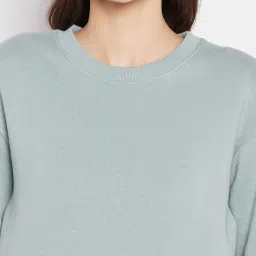 MADAME Sage Green Fleece Sweatshirt image 5