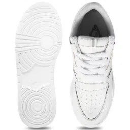 Shoetopia Women's White Casual Sneakers image 3