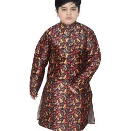 SG Yuvraj Kids Black Printed Kurta-picture-27