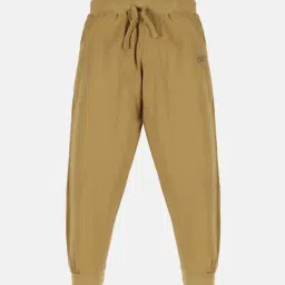 Kiddopanti Kids Khaki Cotton Regular Fit Trackpants-picture-45
