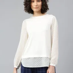 Beverly Hills Polo Club Off-White Self Pattern Top-picture-38