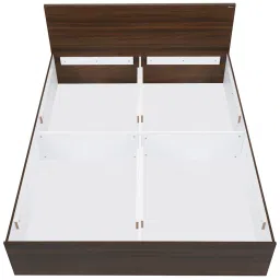 Nilkamal Arthur Walnut Brown Engineered Wood Queen Bed with Storage image 5