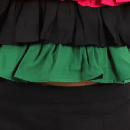 TWISHA Kids Black & Pink Color Block Top Set image 5