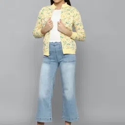 Allen Solly Yellow Front-Open Sweatshirt image 4