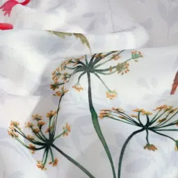 Rosara Home Polyester Multi Floral Sheer 7 ft Door Curtains - Pack of 2 image 5